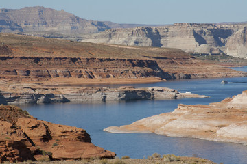 Fototapeta na wymiar Lake Powell at Glen Canyon Dam, Page, Arizona, USA.