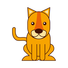 Wild lioness isolated icon vector illustration design