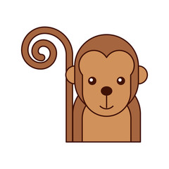 cute monkey wild icon vector illustration design