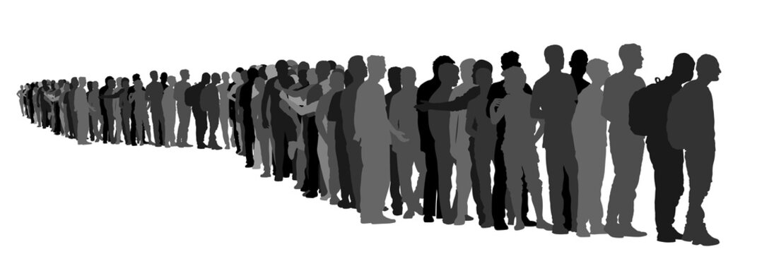 Long Line Of People Images – Browse 39,640 Stock Photos, Vectors, and Video