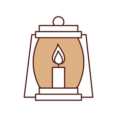 lantern camping isolated icon vector illustration design
