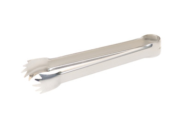 Kitchen tongs isolation silver