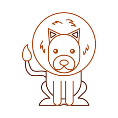 Wild lion isolated icon vector illustration design