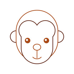 cute monkey wild icon vector illustration design