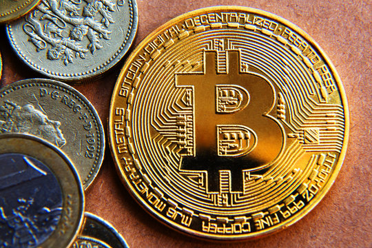 Golden Bitcoin coin
