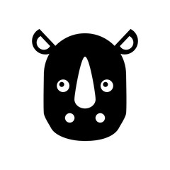 Wild rhinoceros isolated icon vector illustration design