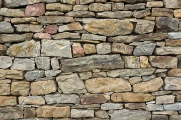 Acrylic prints Stones Stone wall texture