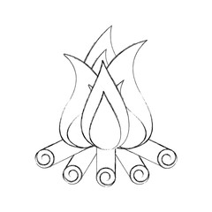 camp fire isolated icon vector illustration design