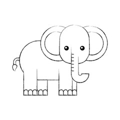 african elephant isolated icon vector illustration design