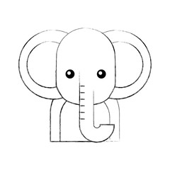 african elephant isolated icon vector illustration design