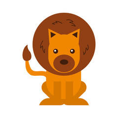Wild lion isolated icon vector illustration design