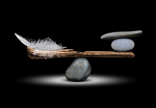 The balance of stones and feathers
