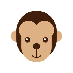 cute monkey wild icon vector illustration design