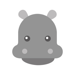 Wild hippopotamus isolated icon vector illustration design