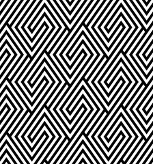 Vector seamless pattern. Modern stylish texture. Monochrome geometric pattern with intersecting rectangular stripes