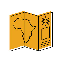 Safari brochure in Africa vector illustration design