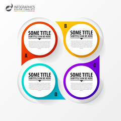 Infographic template. Diagram with 4 steps. Vector