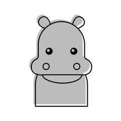 Wild hippopotamus isolated icon vector illustration design