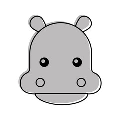 Wild hippopotamus isolated icon vector illustration design