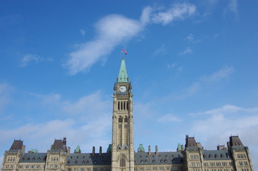 Fototapeta na wymiar Le parlement à Ottawa Canada