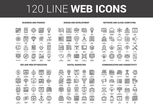 120 Line Art Icons 1