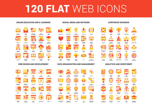 120 Yellow and Red Icons 2
