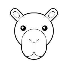 african camel isolated icon vector illustration design