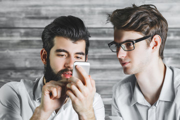Businessman using smartphone