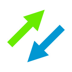 Green and blue arrows