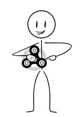 Stick figure with spinner