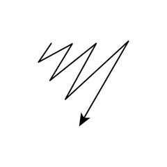 Modern thin line icon of flash. Premium quality outline symbol. Simple mono linear pictogram, drawing, art, sign. Stroke vector logo concept for web graphics.