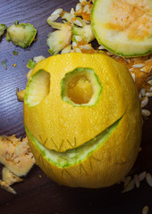 Cooking pumpkin for Halloween