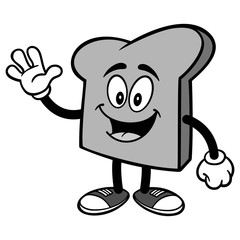 Bread Slice Waving Illustration