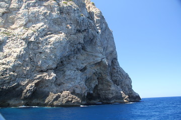 Amazing view on the Cliff in the Mediterranean Sea