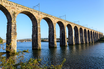Fototapeta premium Old stone railway viaduct