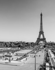 Trocadero Gardens and Eiffel Tower in Paris