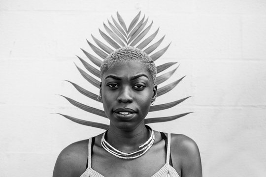 Portrait of a beautiful African American woman