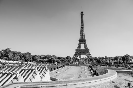 Amazing Eiffel Tower in Paris - photographed from Trocadero area