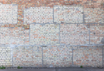 Wall of red brick