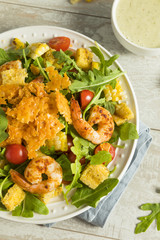 Homemade Arugula Shrimp and Polenta Salad