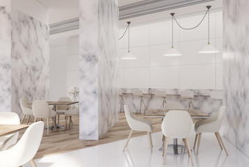 Luxury dinner interior, corner