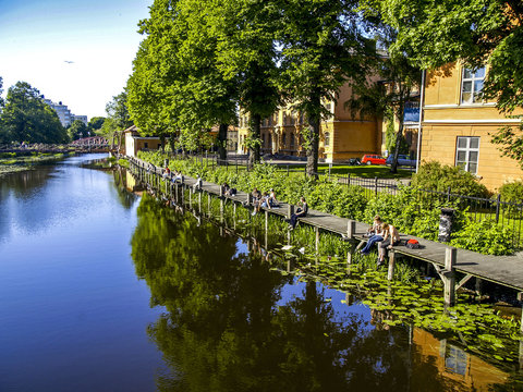 Uppsala, Flyrisaan Fluss, Schweden, Uppland