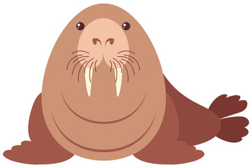 Walrus with happy face