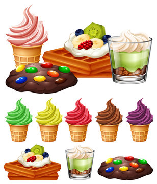 Different types of desserts