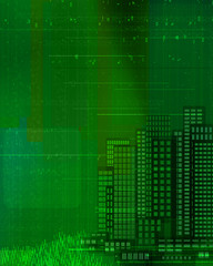 Cyberspace City Background