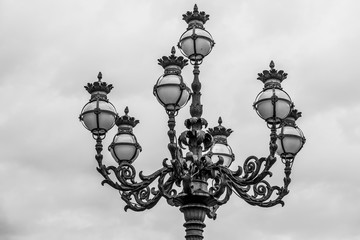 Fototapeta na wymiar Beautiful lantern on St Peters Square in Catican City - Rome