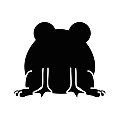 frog animal icon over white background vector illustration