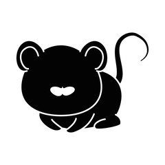 mouse animal icon over white background vector illustration