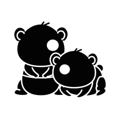 silhouette of dogs animal icon over white background vector illustration