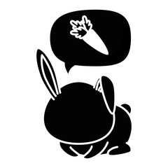 Fototapeta premium rabbit animal icon over white background vector illustration